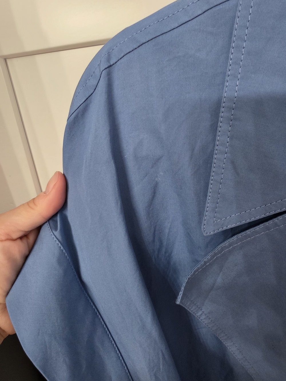 Lafayette 148 New York Sky-Blue Wrap Midi Dress with Tie Waist - Picture 6 of 7